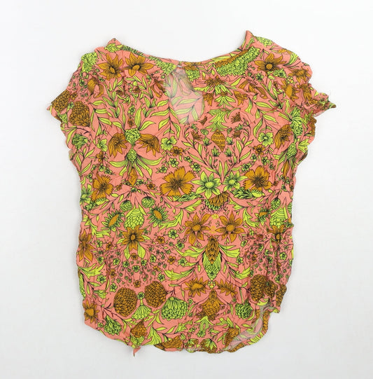 Womens UK Size 6 H&M Multicoloured Basic T-Shirt
