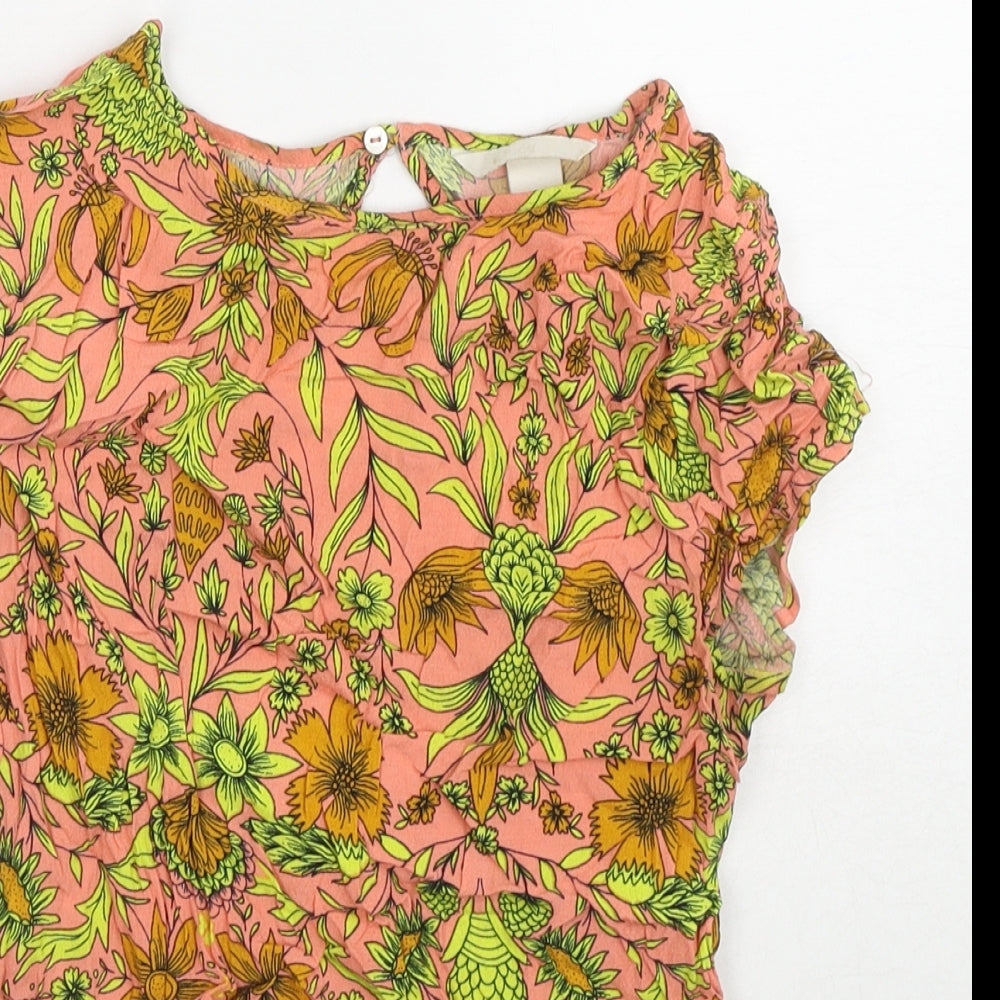 Womens UK Size 6 H&M Multicoloured Basic T-Shirt