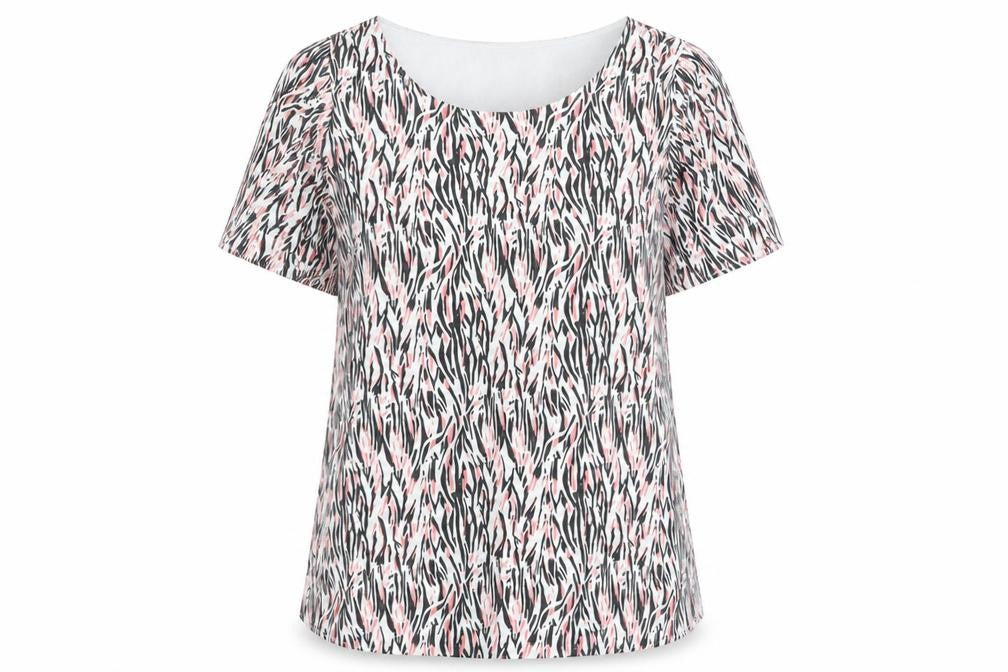 Bassini Womens Multicoloured Animal Print Polyester Basic T-Shirt Size M Round Neck - Zebra Print