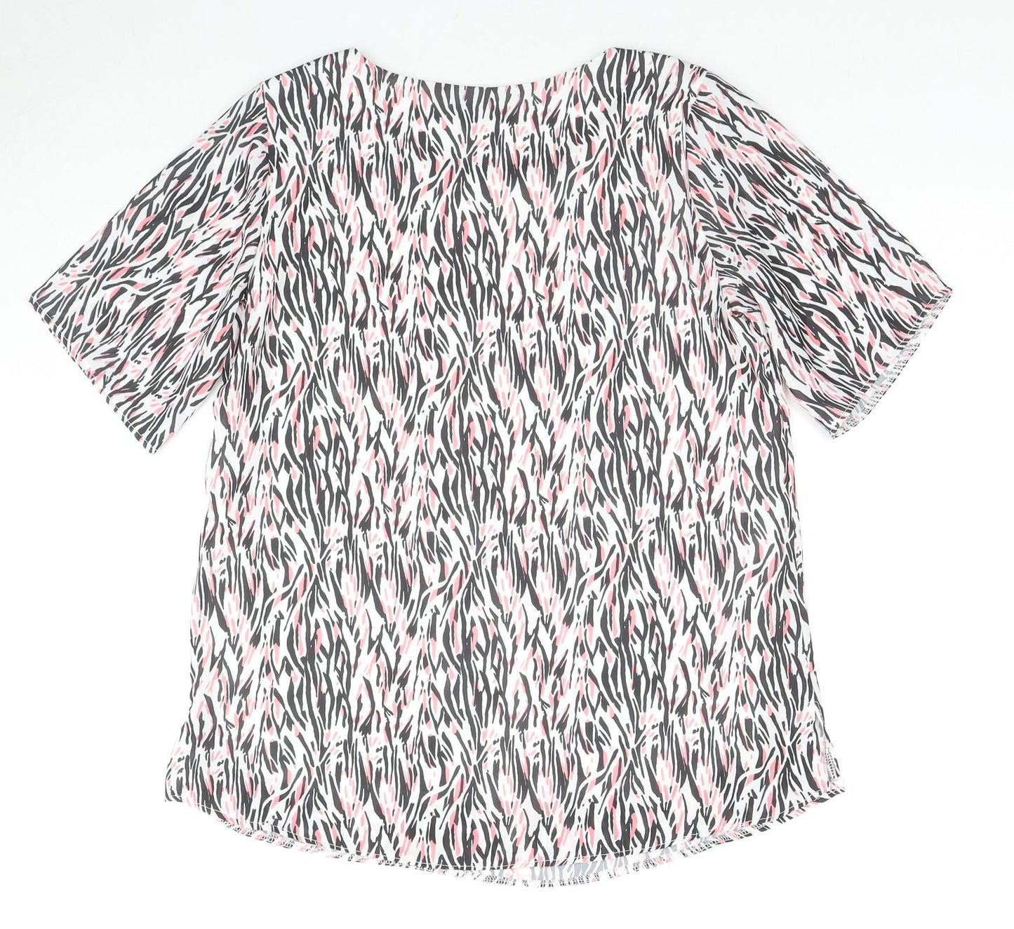 Womens UK Size M BASSINI Multicoloured Basic T-Shirt