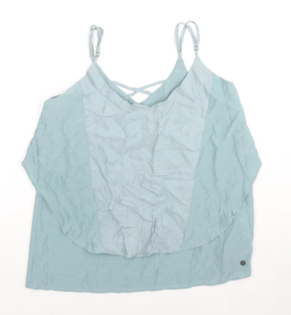 Womens UK Size 6 NUMPH Blue Basic Tank