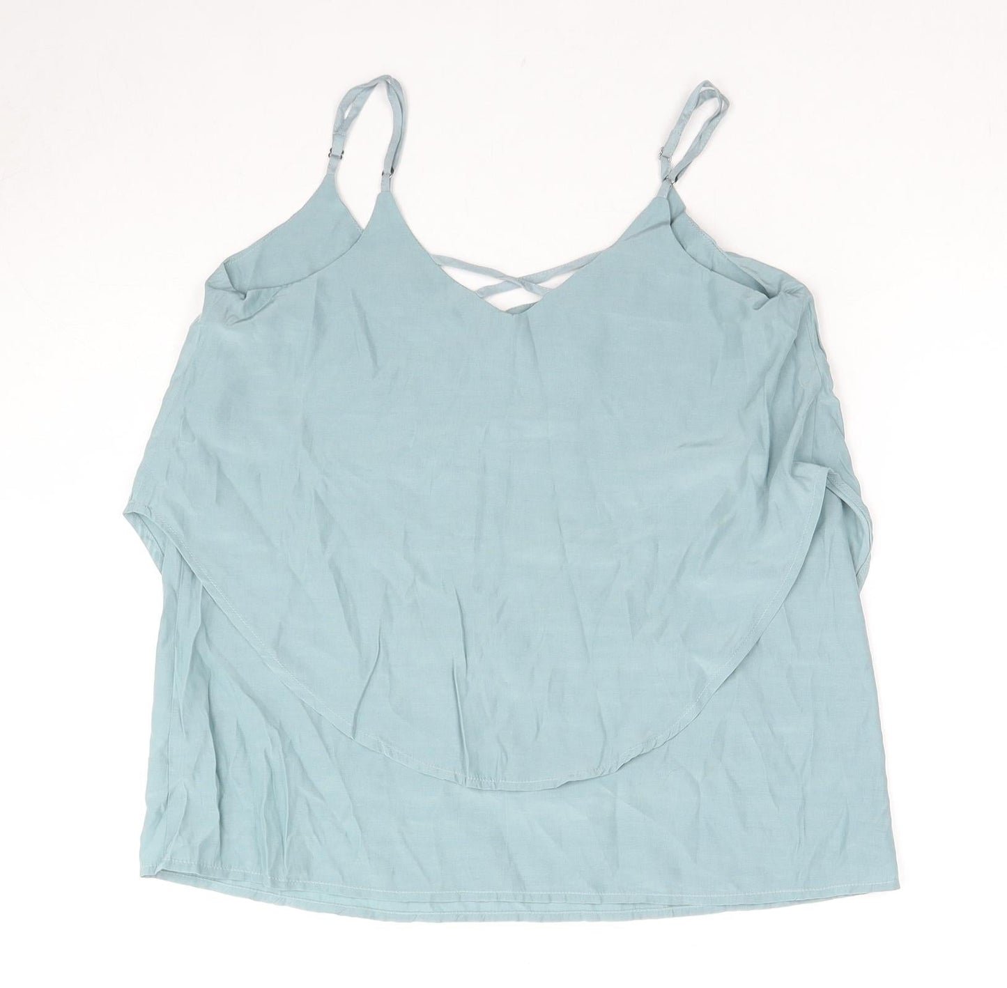 Womens UK Size 6 NUMPH Blue Basic Tank