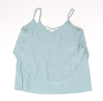 Womens UK Size 6 NUMPH Blue Basic Tank
