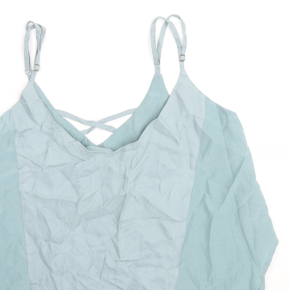 Womens UK Size 6 NUMPH Blue Basic Tank
