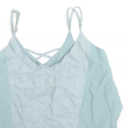 Womens UK Size 6 NUMPH Blue Basic Tank