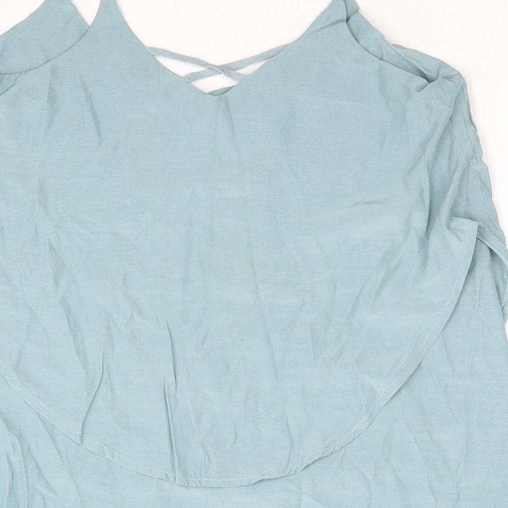 Womens UK Size 6 NUMPH Blue Basic Tank