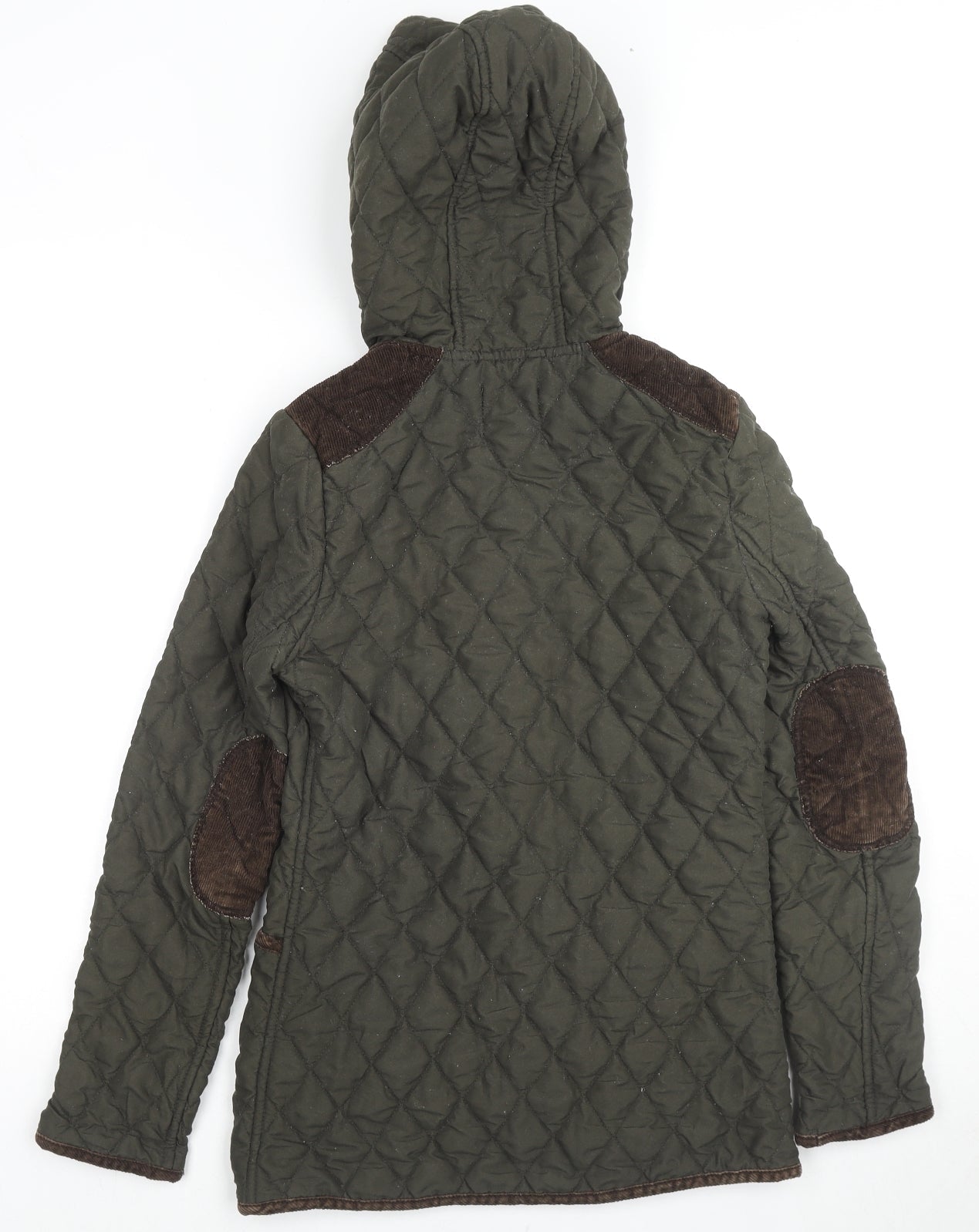 Womens UK Size 6 ASOS Green Quilted Coat