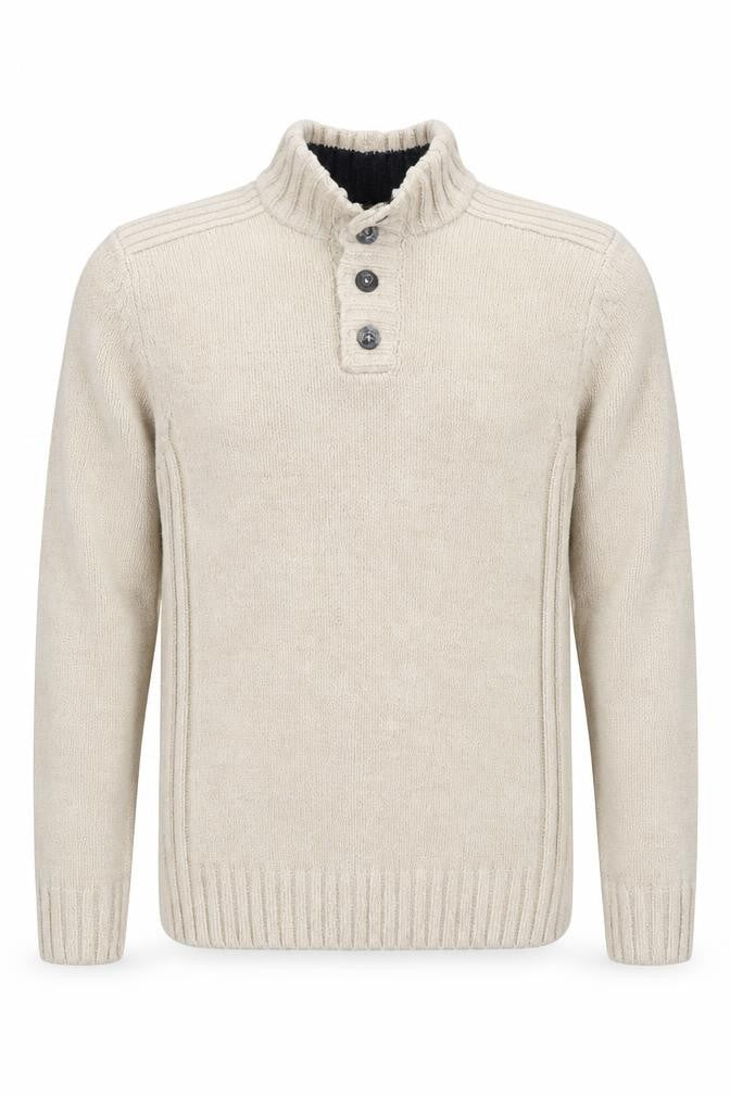 Mens UK Size S M&Co Beige Henley Jumper