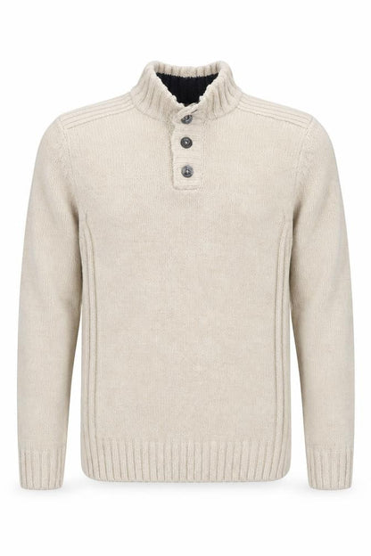 Mens UK Size S M&Co Beige Henley Jumper