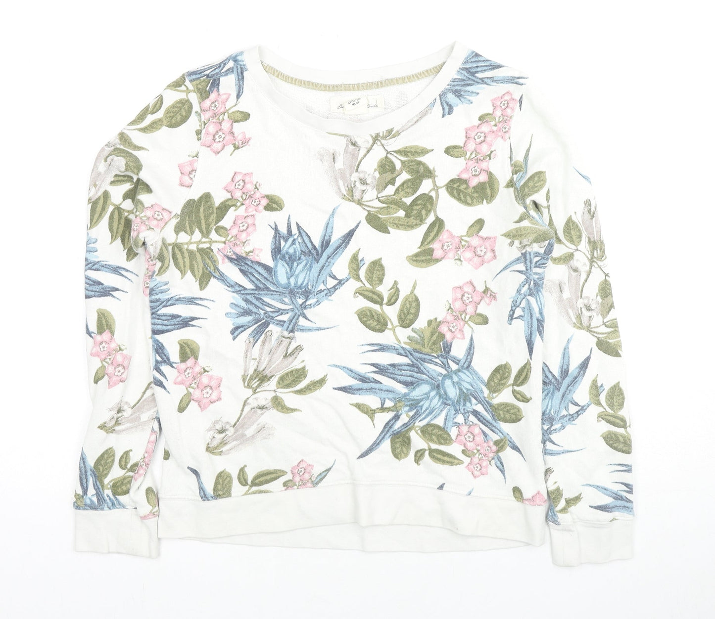 H&M Womens Multicoloured Floral Cotton Pullover Sweatshirt Size S Pullover - Flowers