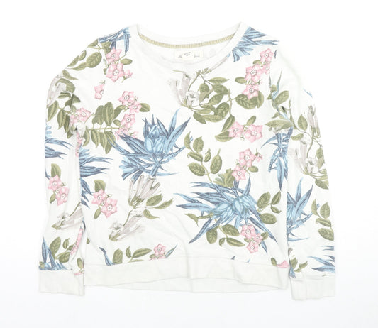 H&M Womens Multicoloured Floral Cotton Pullover Sweatshirt Size S Pullover - Flowers