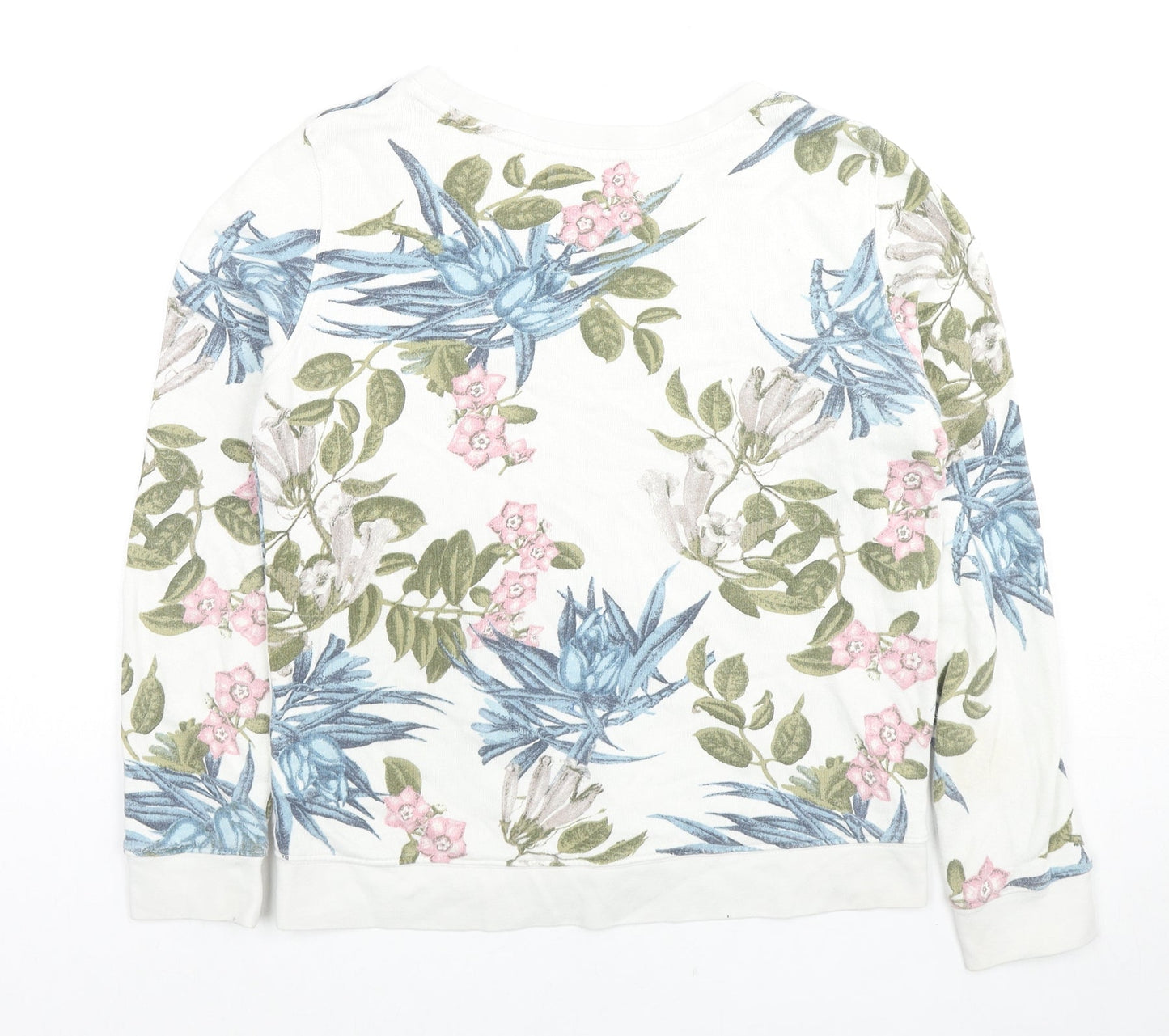 H&M Womens Multicoloured Floral Cotton Pullover Sweatshirt Size S Pullover - Flowers