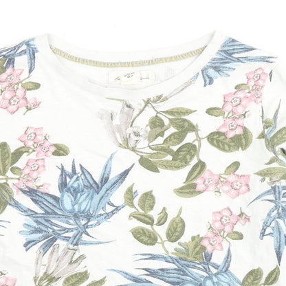 H&M Womens Multicoloured Floral Cotton Pullover Sweatshirt Size S Pullover - Flowers