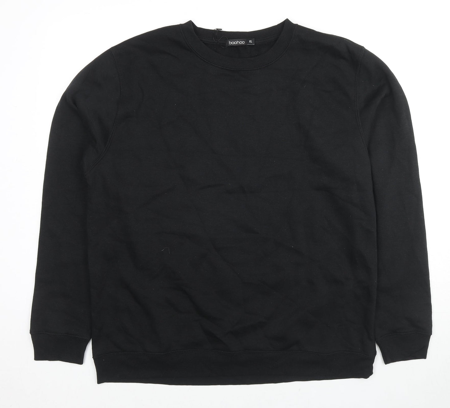 Womens UK Size XL Boohoo Black Pullover Sweatshirt
