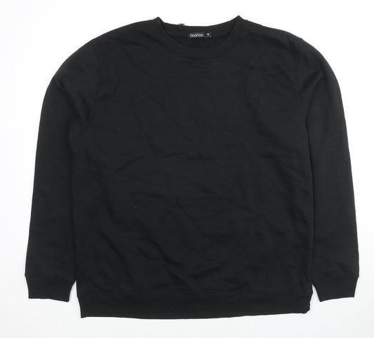 Womens UK Size XL Boohoo Black Pullover Sweatshirt