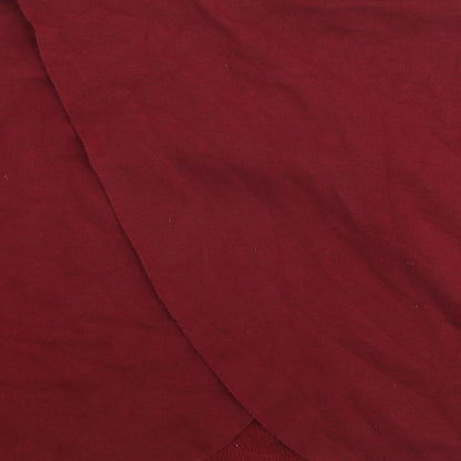 Lotd Womens Red Cotton Pullover Sweatshirt Size S Pullover - Cut Out Back Detail