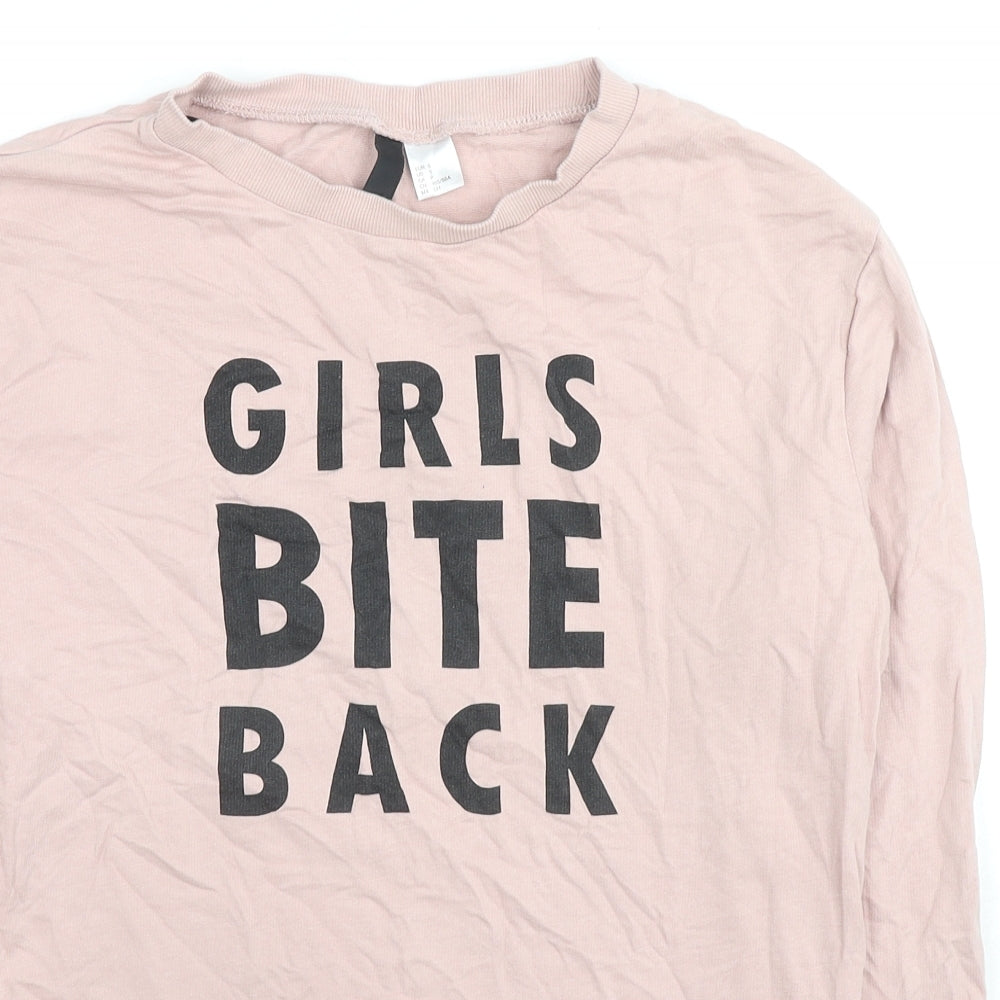 Womens UK Size S H&M Beige Pullover Sweatshirt