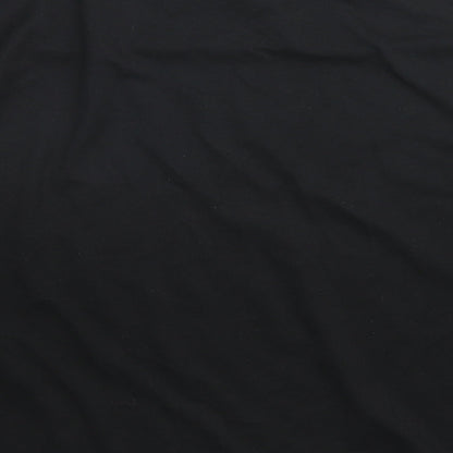 Womens UK Size 10 Poppy Black Basic T-Shirt