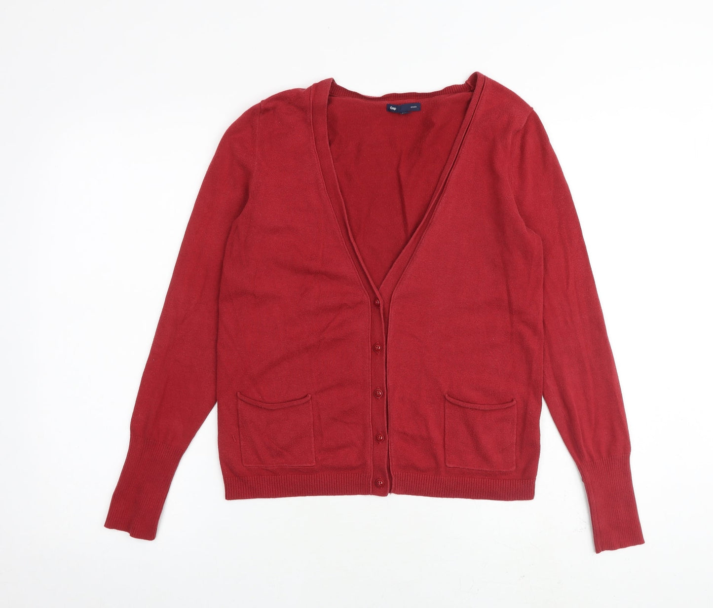 Womens UK Size XS Gap Red Cardigan Jumper