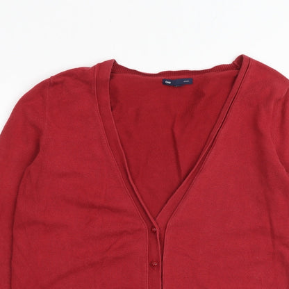 Womens UK Size XS Gap Red Cardigan Jumper