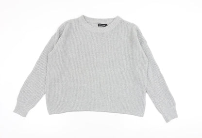 Womens UK Size S PRETTYLITTLETHING Grey Pullover Jumper