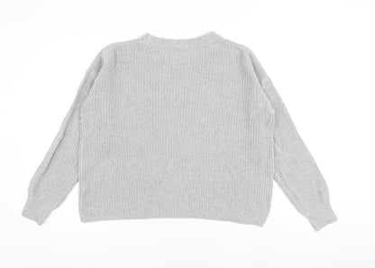 Womens UK Size S PRETTYLITTLETHING Grey Pullover Jumper