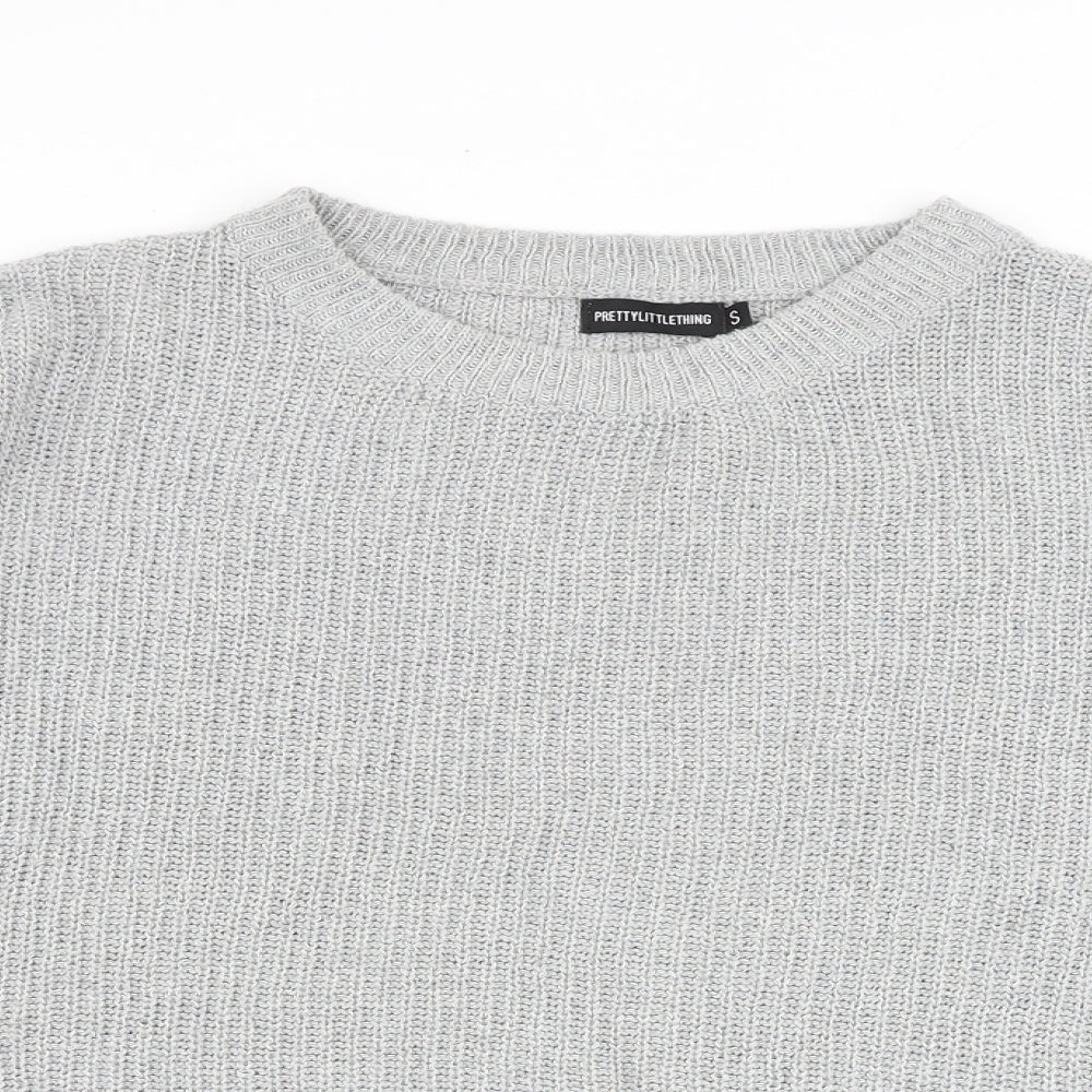 Womens UK Size S PRETTYLITTLETHING Grey Pullover Jumper