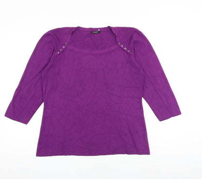 Womens UK Size XL Planet Purple Pullover Jumper