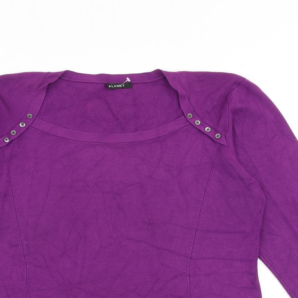 Womens UK Size XL Planet Purple Pullover Jumper