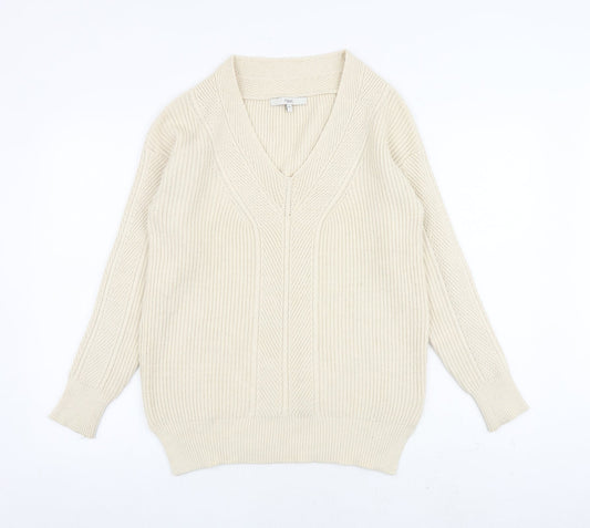 Womens UK Size XS NEXT Beige Pullover Jumper
