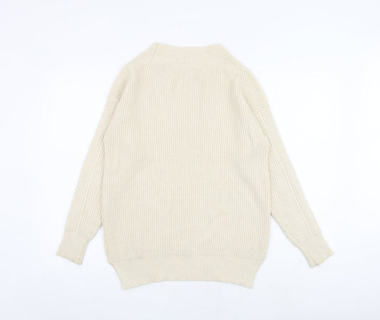 Womens UK Size XS NEXT Beige Pullover Jumper