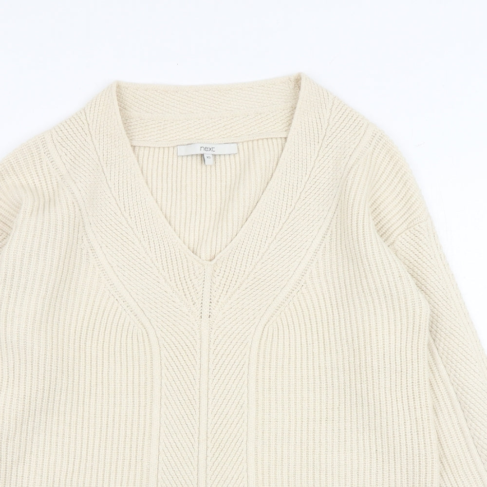 Womens UK Size XS NEXT Beige Pullover Jumper