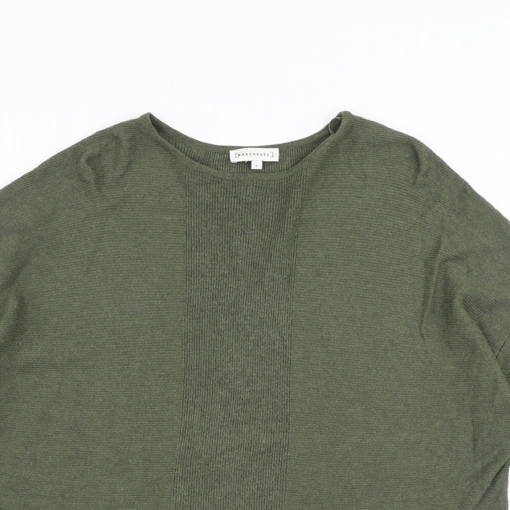 Womens UK Size 6 Warehouse Green Pullover Jumper