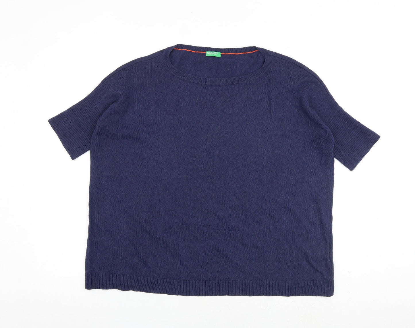 Womens UK Size XS United Colors of Benetton Blue Pullover Jumper