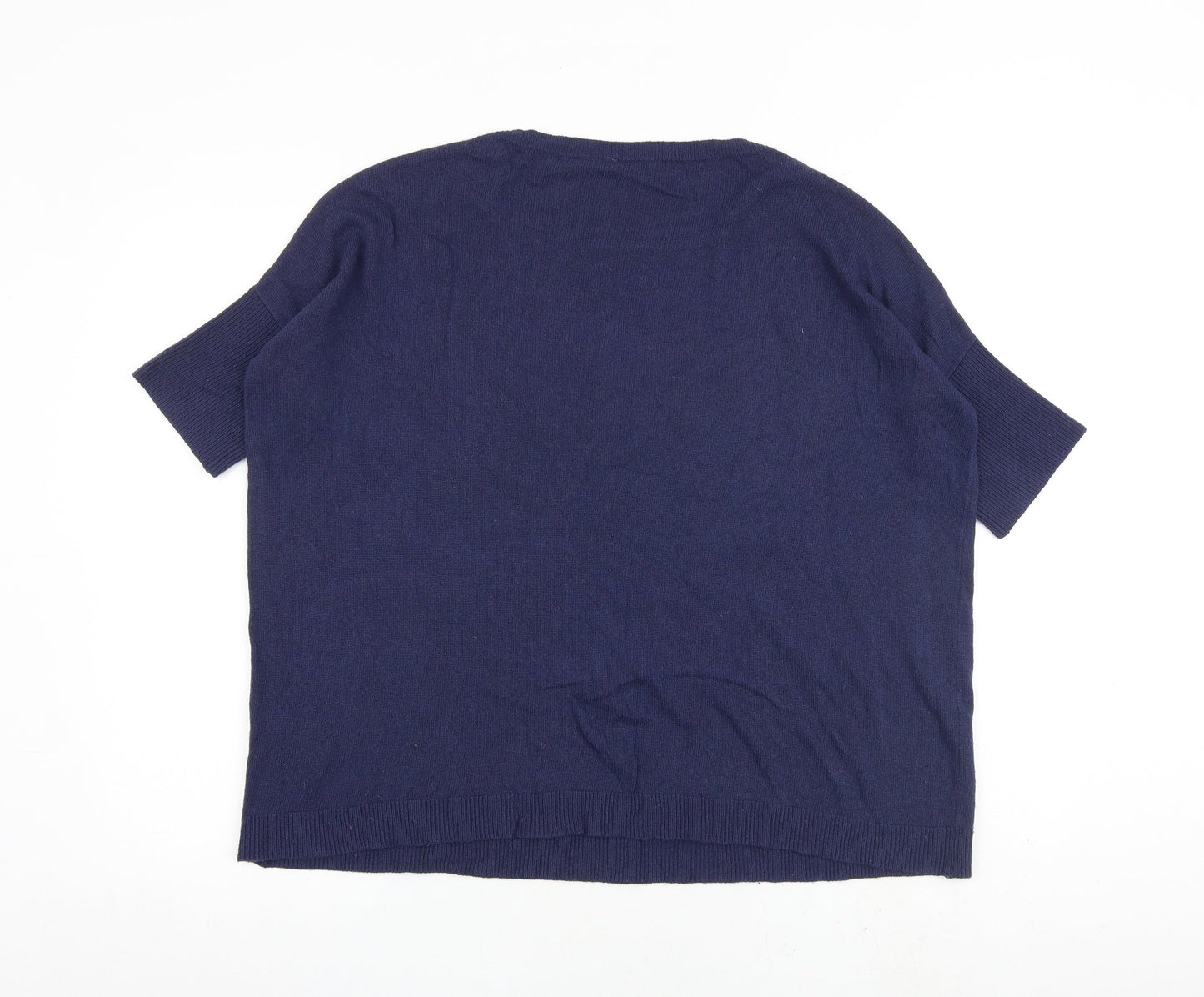 Womens UK Size XS United Colors of Benetton Blue Pullover Jumper