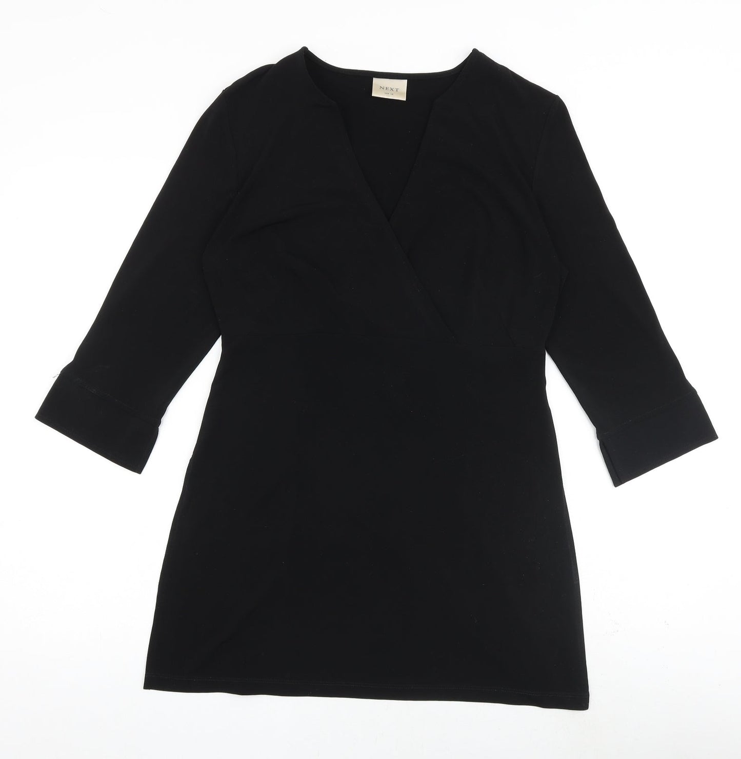 NEXT Womens Black Polyester Ball Gown Size 12 V-Neck Pullover