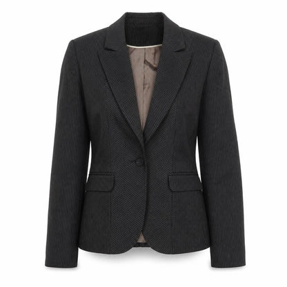 Next Womens Brown Striped Jacket Blazer Size 10 Button