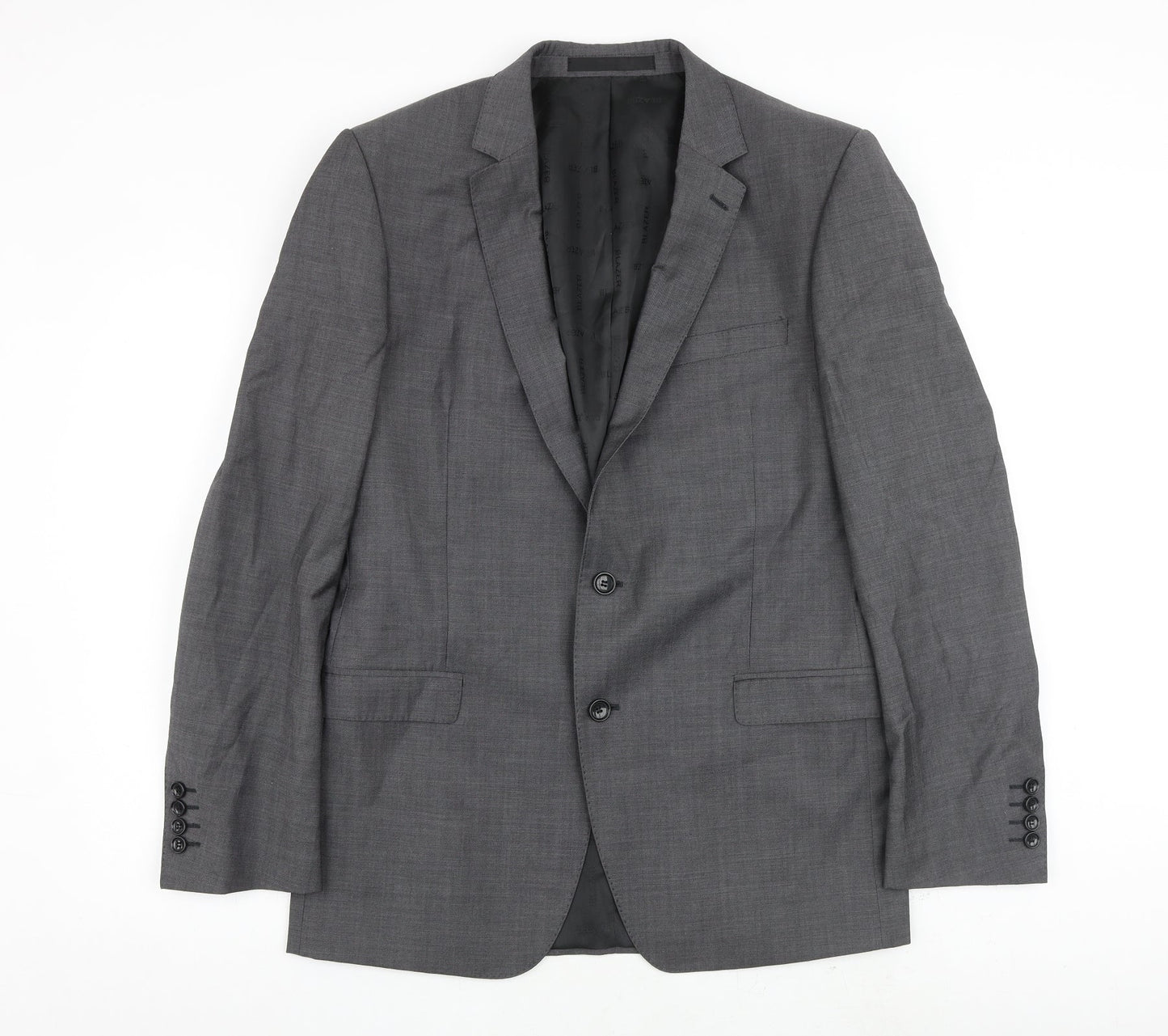 Mens UK Size 40 Blazer Regular Grey Suit Jacket