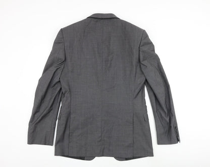 Mens UK Size 40 Blazer Regular Grey Suit Jacket