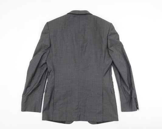 Mens UK Size 40 Blazer Regular Grey Suit Jacket