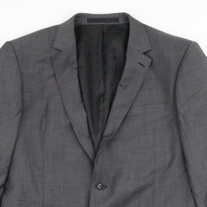 Mens UK Size 40 Blazer Regular Grey Suit Jacket