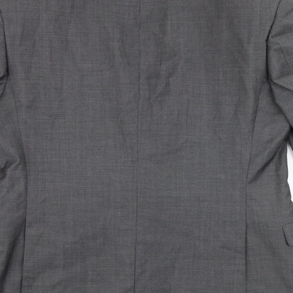 Mens UK Size 40 Blazer Regular Grey Suit Jacket