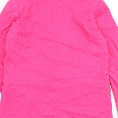 H&M Womens Pink Jacket Blazer Size 8 Button