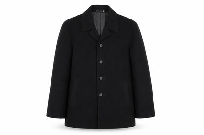 Mens UK Size S Anthony De Mano Black Pea Coat