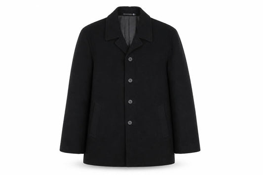 Mens UK Size S Anthony De Mano Black Pea Coat