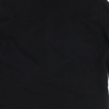 Anthony De Mano Mens Black Pea Coat Coat Size S Button