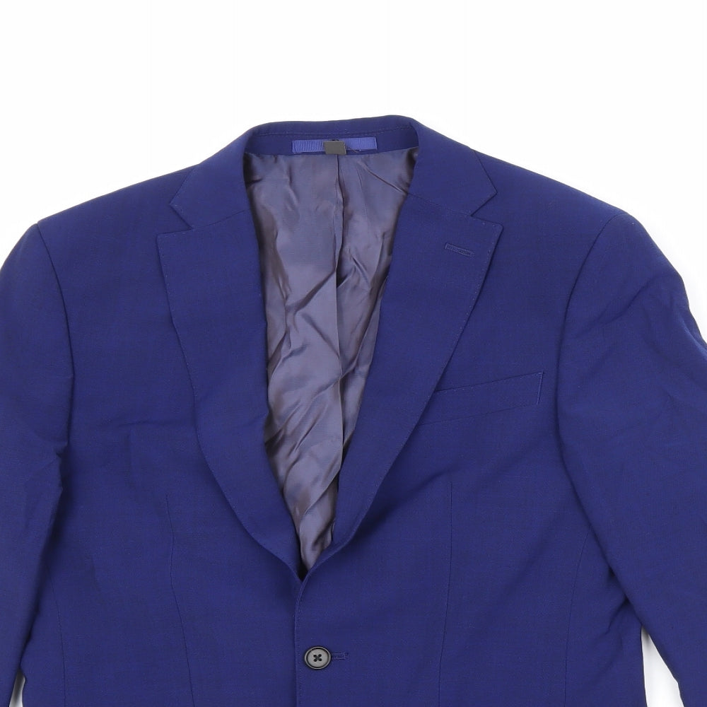 Mens UK Size 36 Marks and Spencer Regular Blue Suit Jacket