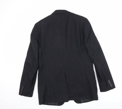 Autograph Mens Black Polyester Jacket Suit Jacket Size 40 Regular