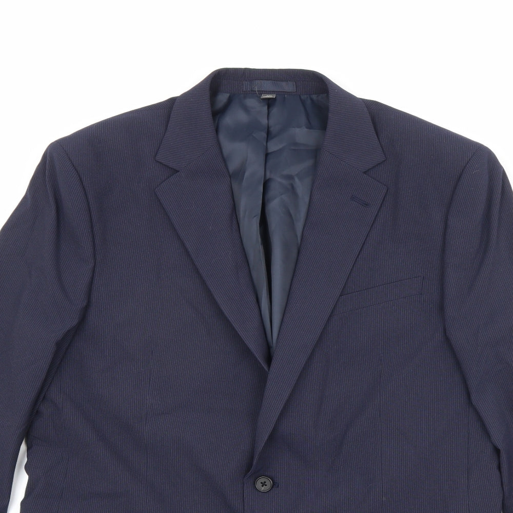 Mens UK Size 42 Marks and Spencer Regular Blue Suit Jacket