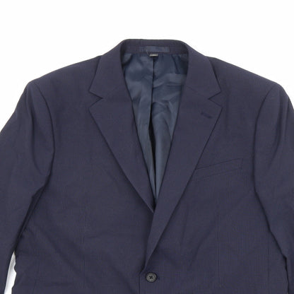 Mens UK Size 42 Marks and Spencer Regular Blue Suit Jacket